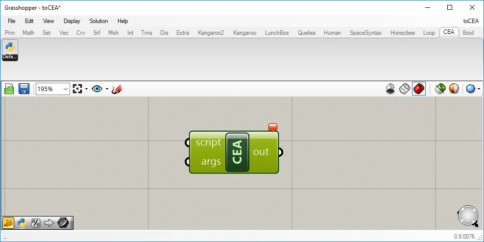  The CEA component in Grasshopper 